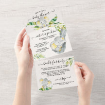 Baby Jungle Elephant Baby Shower