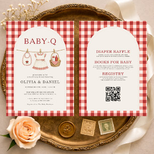 Invitación Todo en uno Baby Q Ropa de niña para Baby Shower