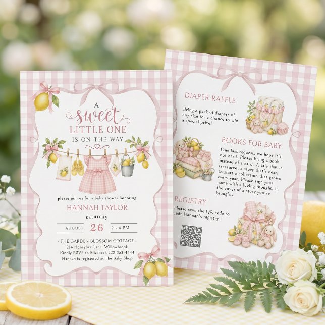 Invitación Todo en Uno Baby Shower de Limón (Subido por el creador)
