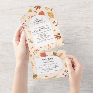 Invitación Todo En Uno Baby Shower ruso neutral de género