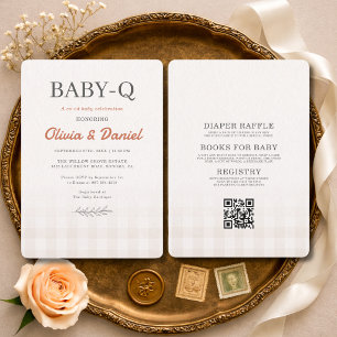 Invitación Todo en Uno BabyQ Ducha de Bebé para Parejas