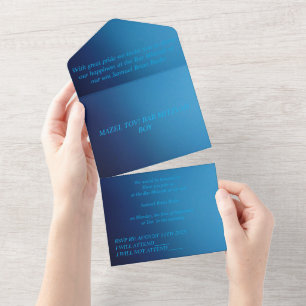 INVITACIÓN TODO EN UNO BAR MITZVAH SON 13TH SIMPLE