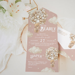 Invitación Todo En Uno Bear Bear Bear Bearly Wait Baby Shower
