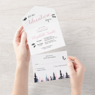 Invitación Todo En Uno Bebé Chica de aventuras rusas