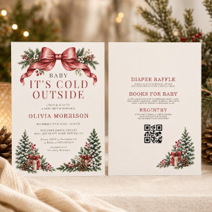 Invitación Todo en uno, bebé, hace frío afuera, baby shower c