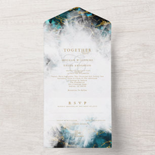 Invitación Todo En Uno Bella geoda de cristal de apatita