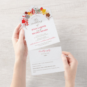 Invitación Todo En Uno Besos Franceses Uvas Flores Bodas