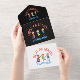 INVITACIÓN TODO EN UNO BEST FRIENDS FOREVER, FRIENDSHIP, FRIEND DAY