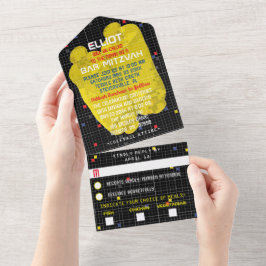 Invitación Todo En Uno BM Bar Bat Mitzvah Juego On