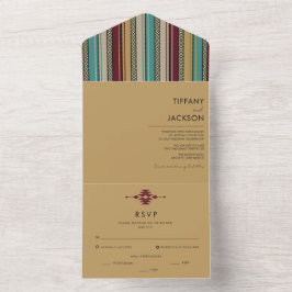 Invitación Todo En Uno Boda bohemio del desierto del suroeste