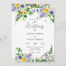 Invitación Todo en uno | Boda Boho Wildflower