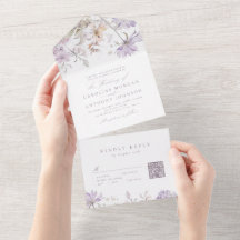 Boda Botánica Floral Boho Elegante Púrpura