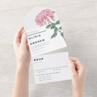 Boda botánico de crisantemo rosa