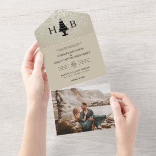 Invitación Todo En Uno Boda Cake