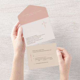 Invitación Todo En Uno Boda Cristiana Cruz Monograma