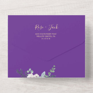 Invitación Todo En Uno Boda de acuarela de invierno