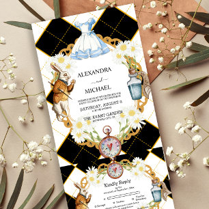 Invitación Todo En Uno Boda de Alicia en el País de las Maravillas Invita