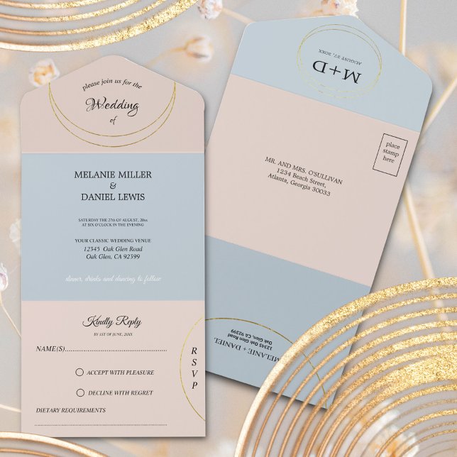 Invitación Todo En Uno Boda de anillos minimalistas (Subido por el creador)