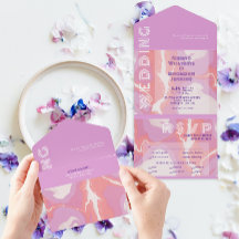 Boda de arte abstracto de Pink Pastel