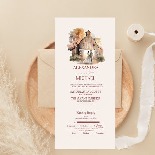 Invitación Todo En Uno Boda de barra húmeda y rusa