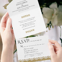 Boda de borde de corte láser de imitación de oro b