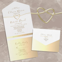 Boda de Caligrafía Dorada Moderna y Elegante