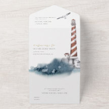 BODA DE COLOR DE AGUA DEL MAR DE LIGHTHOUSE AZUL R