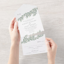 Boda de follaje verde elegante