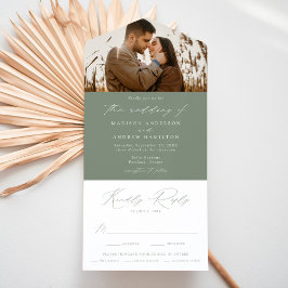 Invitación Todo En Uno Boda de fotografía elegante y elegante de estilo m