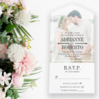 Boda de fotografía grande de Charcoal Text