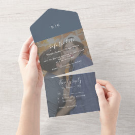Invitación Todo En Uno boda de fotos romántico lilac a salvo la fecha