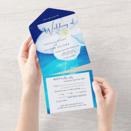 Invitación Todo En Uno Boda de fuentes de primavera
