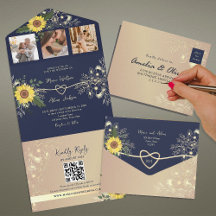 Boda de Girasoles y Azul Marino