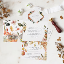 Boda de granero floral rústico de otoño | Hojas de