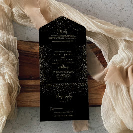 Invitación Todo En Uno Boda de guión de fragmento de película de confetti