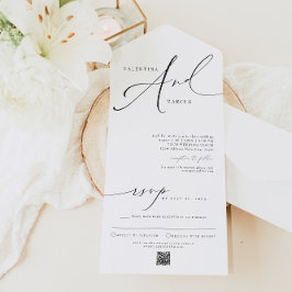 Invitación Todo En Uno BODA de guión Minimalista elegante de VALENTINA