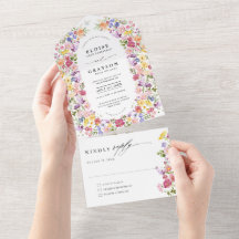 Boda de jardín de flores silvestres de primavera c