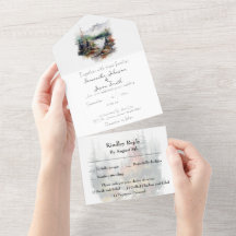 Boda de la montaña de otoño