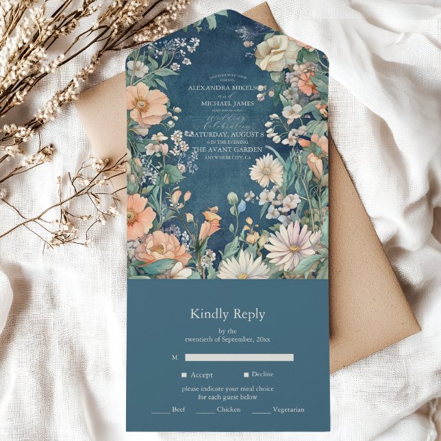 Invitación Todo En Uno Boda de lujo victoriano Royal Elegance (Subido por el creador)
