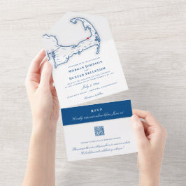 Invitación Todo En Uno Boda de MAMÁES de Brewster de Ocean Edge Resort
