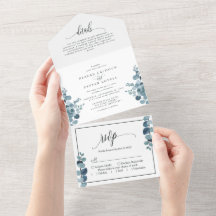 Boda de vegetación de eucalipto azul polvoriento