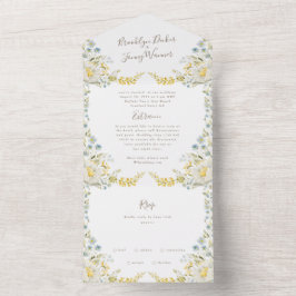 Invitación Todo En Uno Boda del Boho de la Primavera de Vintage