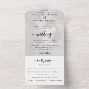 Invitación Todo En Uno Boda Elegante de guión gráfico