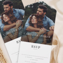 Boda elegante moderna con RSVP elegante