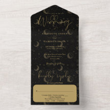 Boda Espiritual Celestial de Negro y Dorado