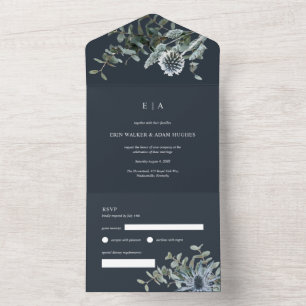 Invitación Todo En Uno Boda Eucalyptus