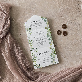 Invitación Todo En Uno Boda Eucalyptus