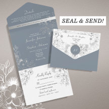 Boda Floral Azul de Invierno