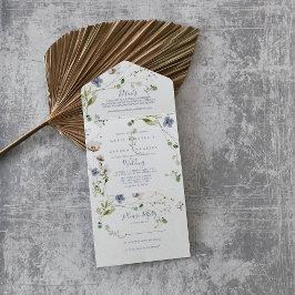 Invitación Todo En Uno Boda Floral de los bosques silvestres