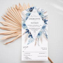 Boda Floral Dusty Blue Boho
